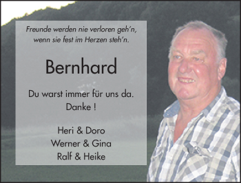 Traueranzeige von Bernhard Fröhlich 