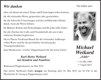 Traueranzeige von Michael Weikard 