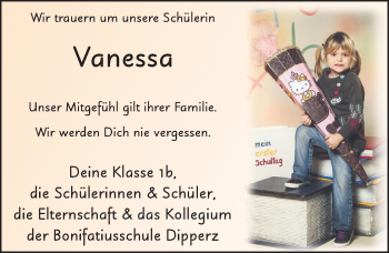 Traueranzeige von Vanessa Perretta 