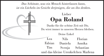 Traueranzeige von Roland Eisenstein 