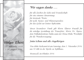 Traueranzeige von Helga Ebert 