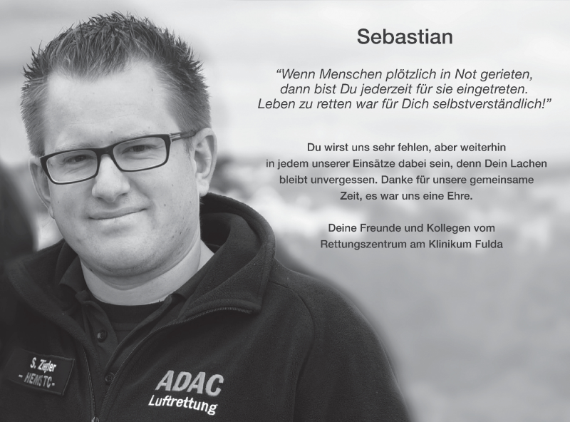  Traueranzeige für Sebastian Ziegler vom 08.10.2016 aus 