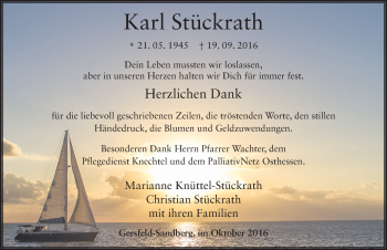 Traueranzeige von Karl Stückrath 