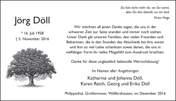 Traueranzeige von Jörg Döll 