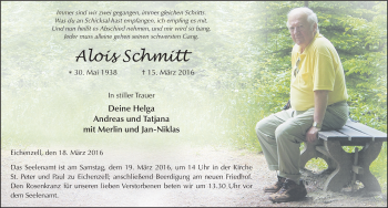 Traueranzeige von Alois Schmitt 