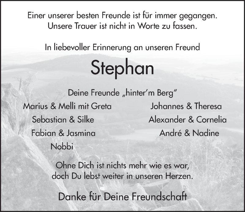  Traueranzeige für Stephan Manns vom 03.03.2016 aus 