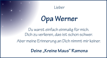 Traueranzeige von Werner Stern 