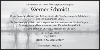 Traueranzeige von Werner Schmidt 