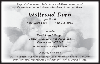 Traueranzeige von Waltraud Dorn 