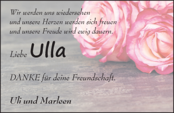 Traueranzeige von Ulla Berthold-Braun 