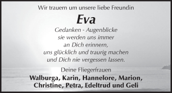 Traueranzeige von Eva Müller 