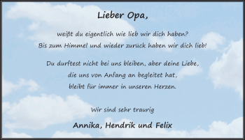 Traueranzeige von Gerhard Pelzl 