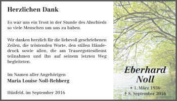 Traueranzeige von Eberhard Noll 
