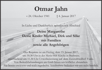 Traueranzeige von Otmar Jahn 