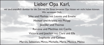 Traueranzeige von Karl Bott 