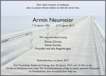Traueranzeige von Armin Neumeier 