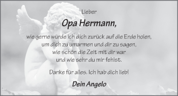 Traueranzeige von Hermann Hohmann 