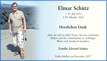 Traueranzeige von Elmar Schütz 