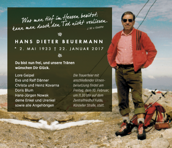 Traueranzeige von Hans Dieter Beuermann 