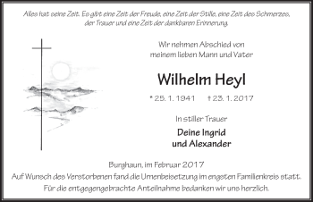 Traueranzeige von Wilhelm Heyl 