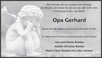 Traueranzeige von Gerhard Gruber 