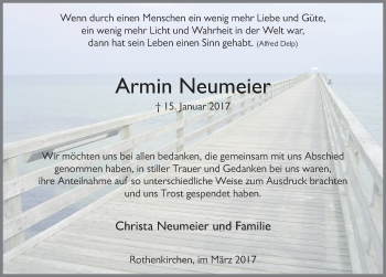 Traueranzeige von Armin Neumeier 