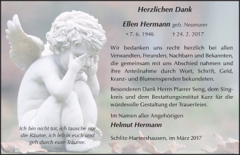 Traueranzeige von Ellen Hermann 