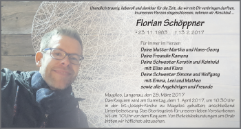 Traueranzeige von Florian Schöppner 