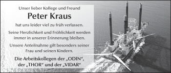 Traueranzeige von Peter Kraus 