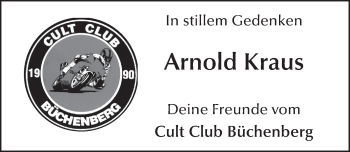 Traueranzeige von Arnold Kraus 
