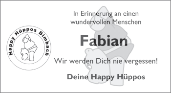 Traueranzeige von Fabian Zein 