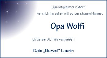 Traueranzeige von Wolfgang Röll 