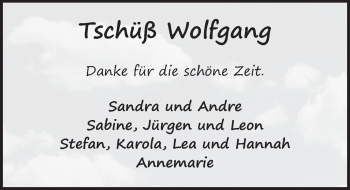 Traueranzeige von Wolfgang Röll 