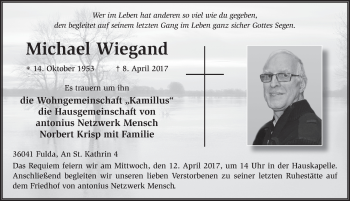 Traueranzeige von Michael Wiegand 