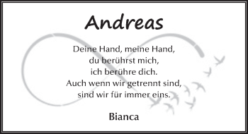 Traueranzeige von Andreas Müller 