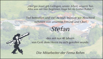 Traueranzeige von Stefan Rehm 