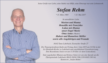 Traueranzeige von Stefan Rehm 