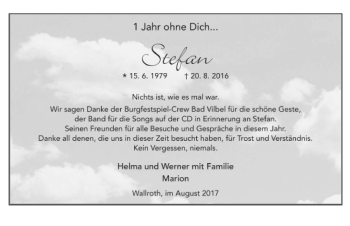 Traueranzeige von Stefan Knöll 