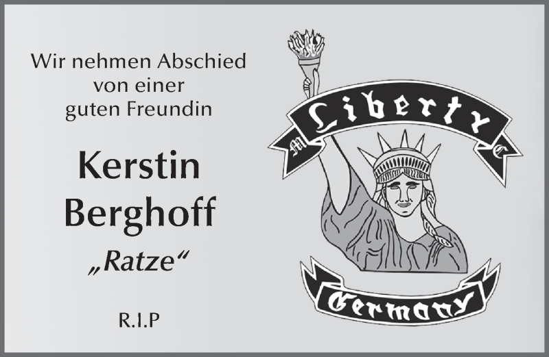  Traueranzeige für Kerstin Berghoff vom 19.08.2017 aus 