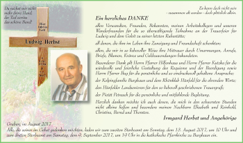 Traueranzeige von Ludwig Herbst 