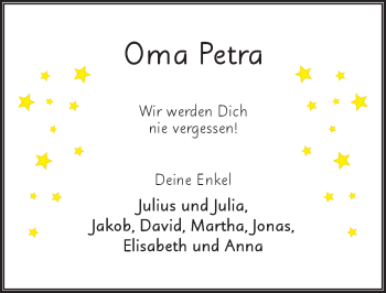 Traueranzeige von Petra Gärtner 