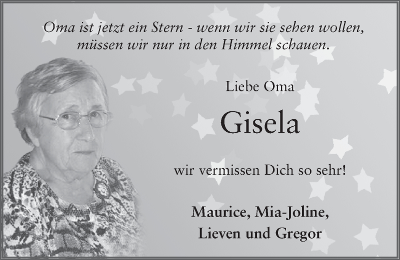  Traueranzeige für Gisela Heurich vom 06.03.2018 aus 