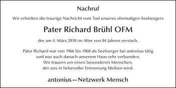 Traueranzeige von Paul Brühl 