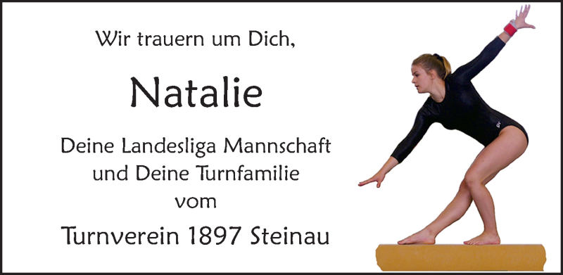  Traueranzeige für Natalie Zahn vom 11.04.2018 aus 