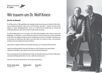 Traueranzeige von Wolf Kniest 