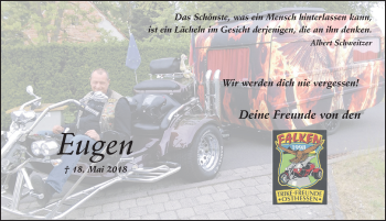 Traueranzeige von Eugen Link 