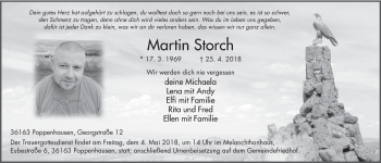 Traueranzeige von Martin Storch 