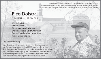 Traueranzeige von Pico Dolstra 