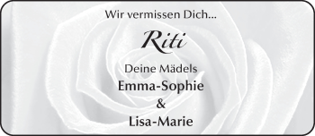 Traueranzeige von Rita Beck 