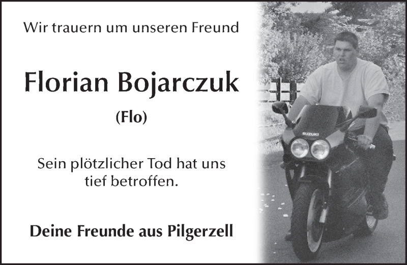  Traueranzeige für Florian Bojarczuk vom 19.06.2018 aus 